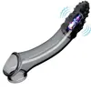 Anel Peniano Vibratório Sensual - Anel de Castidade de Silicone Cristal - Brinquedo Íntimo de Massagem para Casais