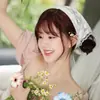 Pañuelo para el Cabello de Niña Estilo Japonés y Coreano para Sesiones de Fotos de Verano, Pañuelo Triangular, Diadema Estilo Pastoral, Diadema de Encaje Fresca Retro