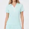Camisa Polo Esportiva Transfronteiriça de Secagem Rápida para Mulheres Verão 2025 Camiseta de Manga Curta Gola Lapela Solta Casual Versátil Top para Uso Externo