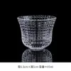 Xícara de chá pequena de vidro resistente ao calor, xícara de chá transparente de cristal estilo japonês espessada para uso doméstico, xícara para degustação de chá com padrão martelado, conjunto de chá kung fu pessoal