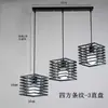 Nuevo candelabro para comedor, diseño de tres cabezas, mesa de comedor simple, estilo popular, lámpara de noche para dormitorio, lámpara creativa para barra de bar, arte de madera y hierro