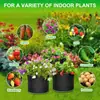 Sacos de Plantio Transfronteiriços, Tecido Não Tecido com Bordas Verdes, Sacos de Cultivo Espessados, Sacos de Crescimento de Plantas, Vasos de Flores para Jardinagem, Sacos de Plantio de Vegetais