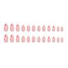 Parche de uñas con diseño de almendra francesa simple para chica de comercio exterior, ideal para el Día de San Valentín, venta al por mayor
