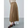 Saia Slimming Nova de Cintura Alta Outono 2026 para Mulheres, Estilo Vintage Old Money, Elegante Versátil Moda para o Trabalho Saia Evasê