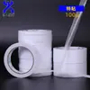 Cinta de doble cara de papel de algodón blanco transparente, alta viscosidad, adecuada para manualidades de estudiantes, adhesivo termofusible de alta viscosidad, fuerza adhesiva super fuerte