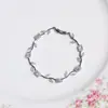 Pulseira de cristal com folhas e pétalas multicoloridas, item de moda transfronteiriço mais vendido, acessório de mão em camadas de folha e tulipa de luxo leve