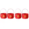 Bolsa de Tela No Tejida Año Nuevo 2027 Decoraciones Rojas Festivas Regalo de Inauguración Recepción de Invitados Regalos Almacenamiento de Snacks de Frutas Decoración de Escena