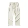 Fornecimento transfronteiriço de vestuário masculino: calça moletom reta de perna larga, novo modelo outono 2026, punhos com cordão, calça esportiva casual unissex