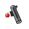 Aplicable al adaptador dos en uno de Apple, cable adaptador de rayo a 3.5 para auriculares, convertidor de audio y carga