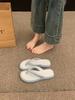 Versión de Piel de Oveja ~ 2025 Chanclas Planas Francesas de Nicho Chanclas de Moda Pequeñas para Mujer