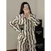 Pijama Fofo de Urso Manteiga para Mulheres Primavera e Outono Calça de Manga Longa Estilo Ins Conjunto Meninas Bonitas Podem Sair e Usar Roupas de Casa