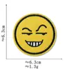 Pegatinas de Tela con Expresiones de Emoji Accesorios para Ropa Calcomanías Decorativas Parches Divertidos Serie de Insignias Redondas Lindas de Smiley