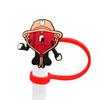 Nuevo Bad Puppy Serie Conejo Tapa de Pajita Manga de Pajita Lindo Dibujo Animado Fiesta Pajita Tapón Antipolvo Venta Caliente Transfronteriza