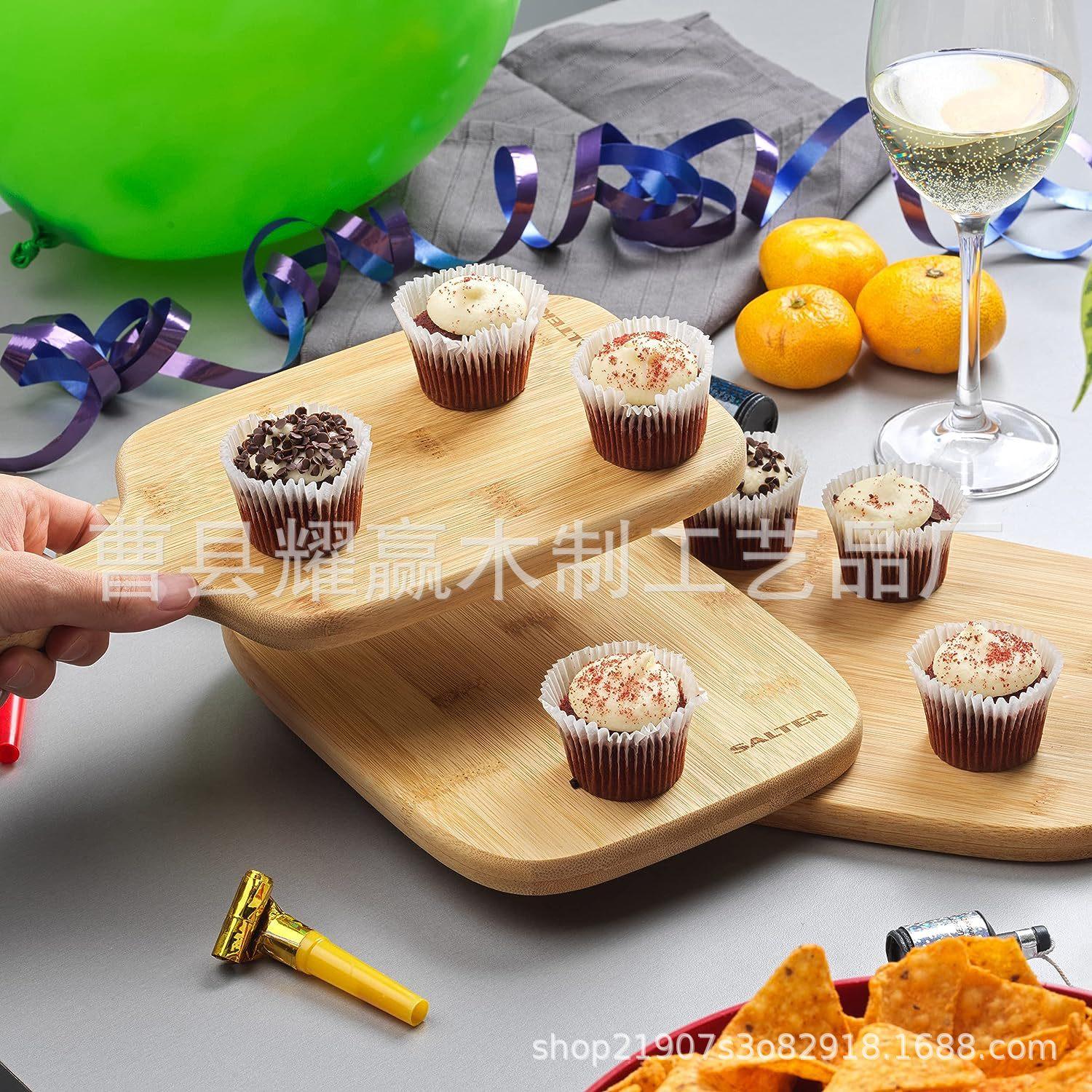 竹制切菜板创意带手柄砧板三件套实木披萨板牛排面包板BSCI