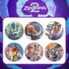 Insignias Periféricas de Zootopia 2, Insignias de Hojalata, Llaveros de Espejo Redondo Pequeño, Accesorios de Colgante Lindos