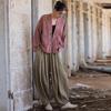 26 Novidades de Outono para Mulheres em Algodão e Linho: Blusa de Ráfia Tie-Dye Lavada à Areia Estilo Vintage com Botões Zen, Jaqueta Cardigan Artística Retrô