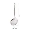 Espumadera de Acero Inoxidable con Mango Hueco, Cuchara de Doble Línea para Cocina Casera, Espumadera Grande para Freír, Colador de Aceite, Engrosada