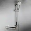 Soporte de Barra Ajustable para Cabezal de Ducha, Soporte para Cabezal de Ducha de Acero Inoxidable 304 sin Taladro, Accesorios sin Clavos