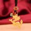 Latón Dragón Dragón Cuatro Estaciones Dragón Tridimensional Marca Dragón Llavero Colgante Regalo Pequeño Colgante de Dragón Seguridad Alimentaria Regalo Pequeño