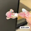 Presilha de cabelo fofa de coelho de cristal estilo coreano para mulheres, nova presilha personalizada para franja, grampo lateral, presilha bico de pato da moda