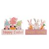 Nuevos artículos decorativos de Pascua transfronterizos: adornos de madera con letras gruesas, adornos de zanahoria y conejo de dibujos animados, disponibles en stock.