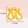 Comercio exterior original único chapado en cobre oro de 24k pulsera de joyería DIY accesorios de hebilla S collar de cuentas hecho a mano accesorios de hebilla W
