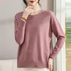 Moda Otoño 2026 Cómodo Versátil Camisa Básica Elegante para Madres, Suéter de Punto Elegante Adelgazante de Cuello Redondo para Mujeres de Mediana Edad y Mayores