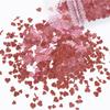 Bolsa de 2 g amor cruz lentejuelas para uñas Día de San Valentín brillo para uñas joyería lentejuelas grandes rojas en forma de corazón