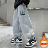 Pantalones de Chándal con Forro de Polar para Niños Otoño e Invierno 2025 Nuevos Pantalones Largos Casuales Gruesos Cálidos Elegantes para Niños Modernos