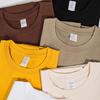 Camiseta pesada de algodón americano de 260 g para hombre y mujer, de hombros caídos, holgada, oversize, marca de moda, cuello redondo, camiseta básica para personalizar