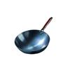 Olla de Hierro Redonda Antigua para Cocinar sin Recubrimiento, Seleccionada Cuidadosamente, Azul a la Parrilla, para Restaurante Casero, Estufas de Gas, Cocción al Vapor y Fritura, Ligera y Antiadherente
