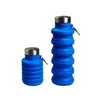 Produto de sucesso de exportação transfronteiriça: garrafa de água de silicone para esportes ao ar livre, garrafa de água portátil de grande capacidade para viagens, copo dobrável retrátil