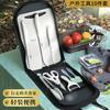 Comercio Exterior Utensilios de Cocina para Exteriores Set de Cuchillos de Almacenamiento Utensilios de Cocina Juego Completo Camping Cuchillo de Cocina Portátil Tabla de Cortar