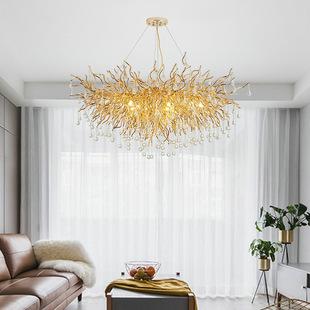 Lámpara de sala de estar de lujo ligero posmoderno, candelabro de cristal para escalera de restaurante, personalidad, iluminación para tienda de ropa, salón de belleza, candelabro creativo