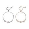 Estilo Lujo Accesible Europeo y Americano Flor de Copo de Nieve de Zirconia Pulsera Ajustable Estilo Palacio Retro Exquisita Ecológica Joyería de Mano de Alta Gama