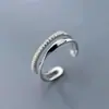 Anillo Abierto Minimalista Cao Shi para Mujer, Tamaño Ajustable, Versátil para el Uso Diario, Popular en Taobao para Ir al Trabajo