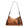 Bolso de axila de lujo transfronterizo estilo europeo y americano, nueva colección 2026, bolso de hombro liso mate, bolso cruzado retro de moda