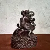 Talla en Madera de Ébano de Zhao Gongming Montando un Tigre, Figura Decorativa para el Hogar, Decoración de Empresa, Artesanía, Regalo de Apertura