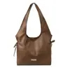 Bolso de Hombro Versátil Casual Transfronterizo para Mujer 2025 Invierno Nuevo Gran Capacidad Cuero con Cera de Abeja Retro Bolso de Hombro/Axila