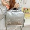 Bolso de Dolor de Muñeca de 20CM Bolso de Hombro para Mujer Lindo Gato Bordado Mochila de Segunda Dimensión Bolsos Cruzados Simples Estilo Universitario para Niñas