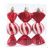Decorações de Natal Novas Transfronteiriças Pingente de Árvore de Natal Doce Plástico Galvanizado Pendente de Natal Suprimentos de Feriado Atacado