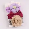 Diadema para Bebé de Comercio Exterior con Flor de Gasa, Estilo Ins Europeo y Americano, Diadema de Nylon, Suave y Elástica para Proteger la Fontanela del Bebé