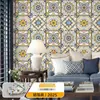 Pegatinas Retro Bohemias Autoadhesivas Impermeables y a Prueba de Moho Pegatinas de Pared Decoración de Renovación de Paredes de Dormitorio Papel Tapiz Ecológico