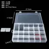 Caja Transparente de Plástico PP con 24 Compartimentos Caja para Joyería de Perlas Caja para Almacenamiento de Frijoles DIY Caja Organizadora para Piezas de Ferretería