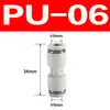 Conector Neumático Recto PU Bidireccional PV Tri-vía Tipo T Tipo Y Cuatro Vías Cinco Vías Conector Manguera de Aire 8MM Negro y Blanco