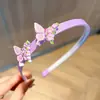 Tiara de Cabelo Colorida e Fresca com Margaridas e Borboletas para Crianças, Presilha de Cabelo para Meninas com Dentes, Tiara Antiderrapante