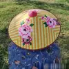 Muestra de Sombrero Vietnamita Sueño Chino con Tela Estampada, Sombrilla, Impermeable, Sombrero de Protección Solar, Sombrero de Pescador de Ala Ancha para Exteriores, Sombrero de Agricultor