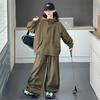 Traje de Trabajo para Niñas 2025 Nuevo Conjunto de Dos Piezas con Chaqueta de Moda Estilo Coreano para Primavera y Otoño Niños Medianos y Grandes