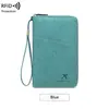 Nuevo Transfronterizo Rfid Anti-Magnético Bolsa para Pasaporte Larga con Cremallera Soporte para Pasaporte Multifuncional Almacenamiento de Boletos de Viaje Bolsa para Documentos