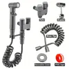 Acero inoxidable 304 uno en dos salida doble manija doble control grifo de pistola rociadora fría simple grifo de pico de apertura rápida para lavadora